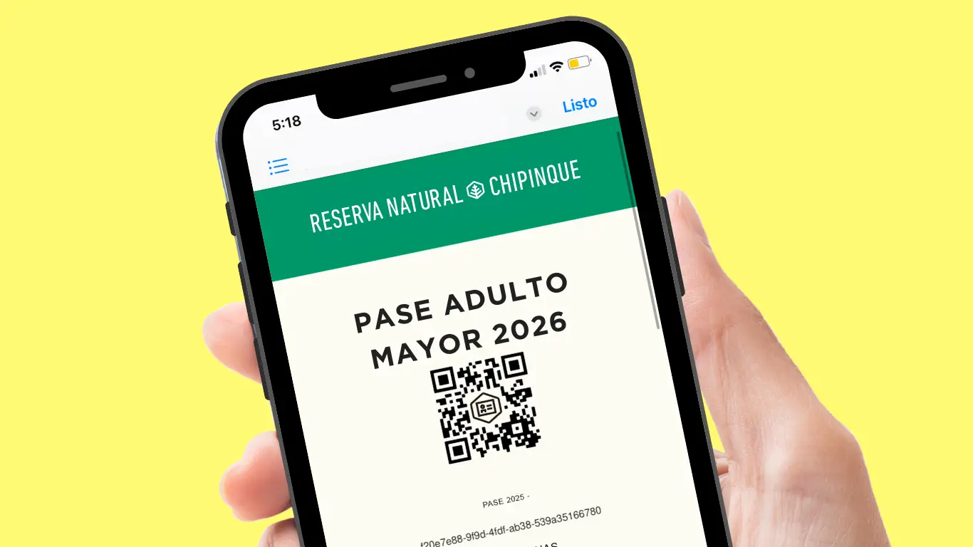 Pase anual 2026 Adulto Mayor